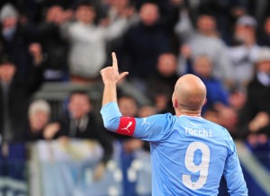Lazio's forward Tommaso Rocchi celebrate