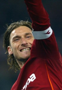 AS Roma captain Francesco Totti celebrat