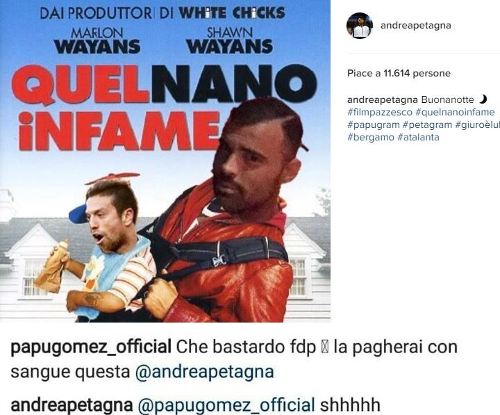 Siparietto social Petagna-Gomez