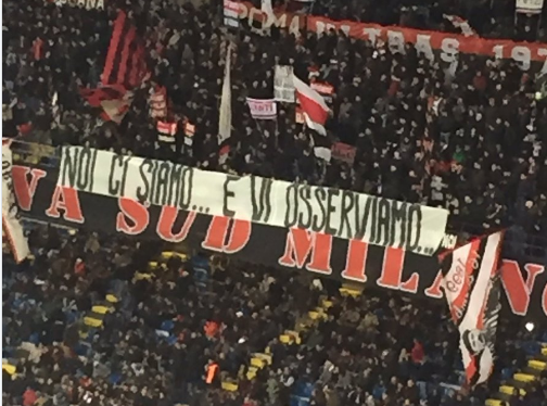 Striscione Milan