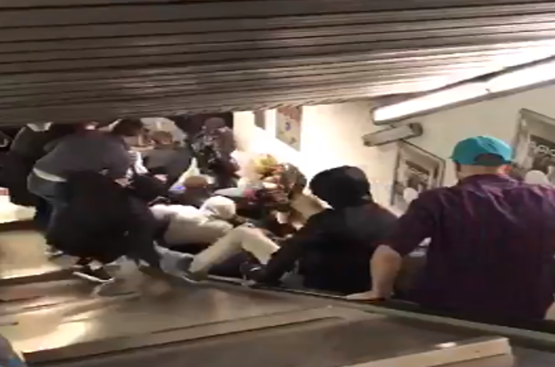 crollo metro Roma