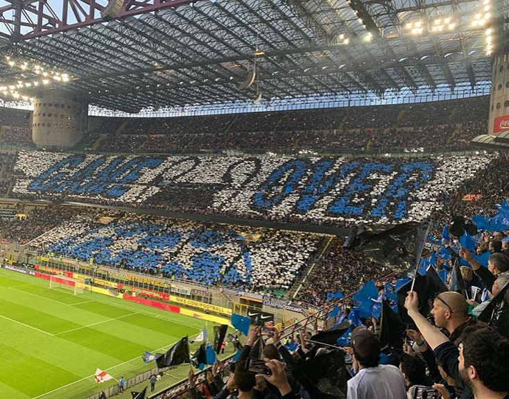 Coreografia InterJuve, lo sfottò è clamoroso "Champions, game over
