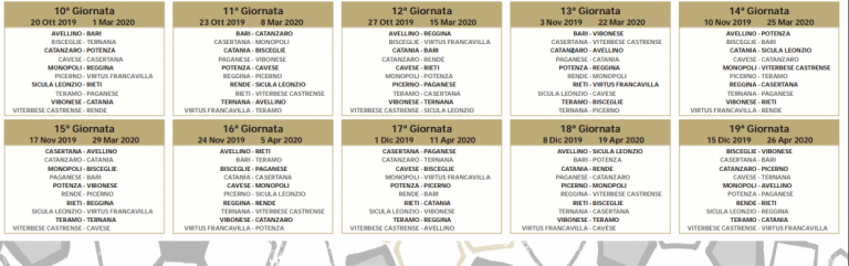 Calendario Girone C