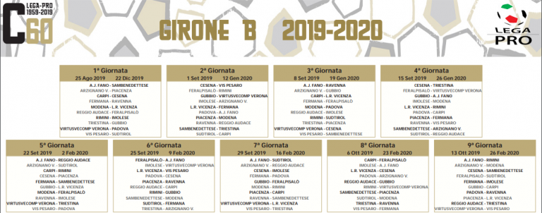Calendario Girone B