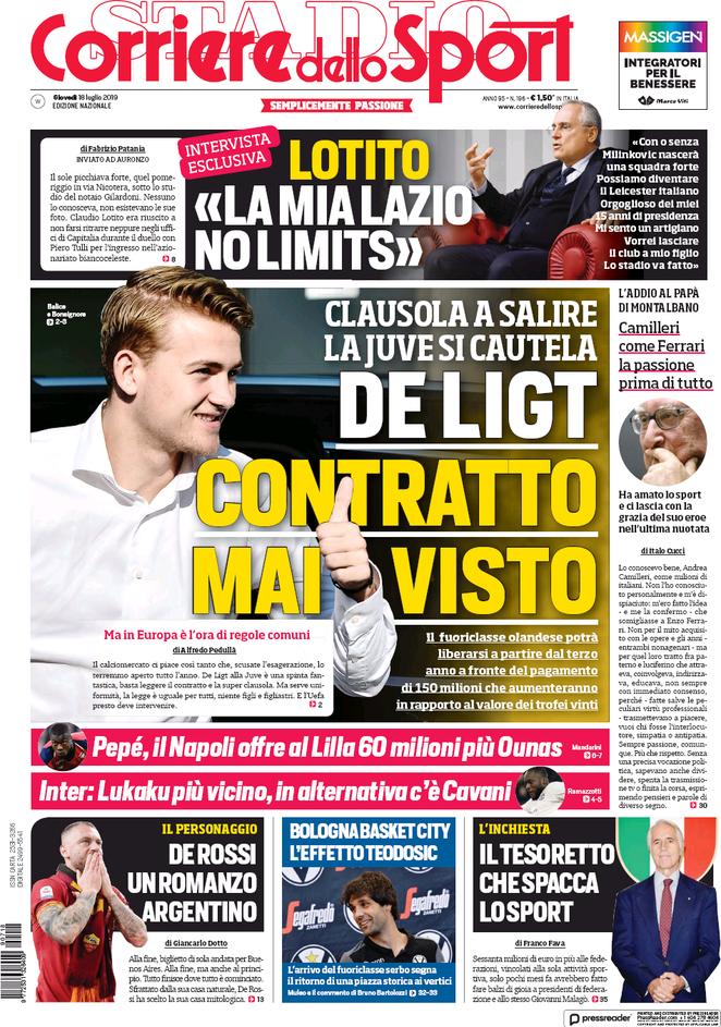 La rassegna stampa di giovedì 18 luglio - Le prime pagine di calcio: il