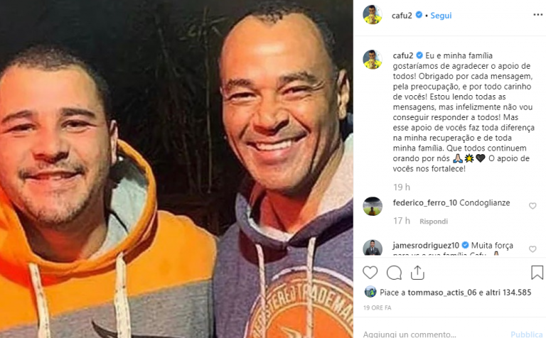 morte figlio Cafu