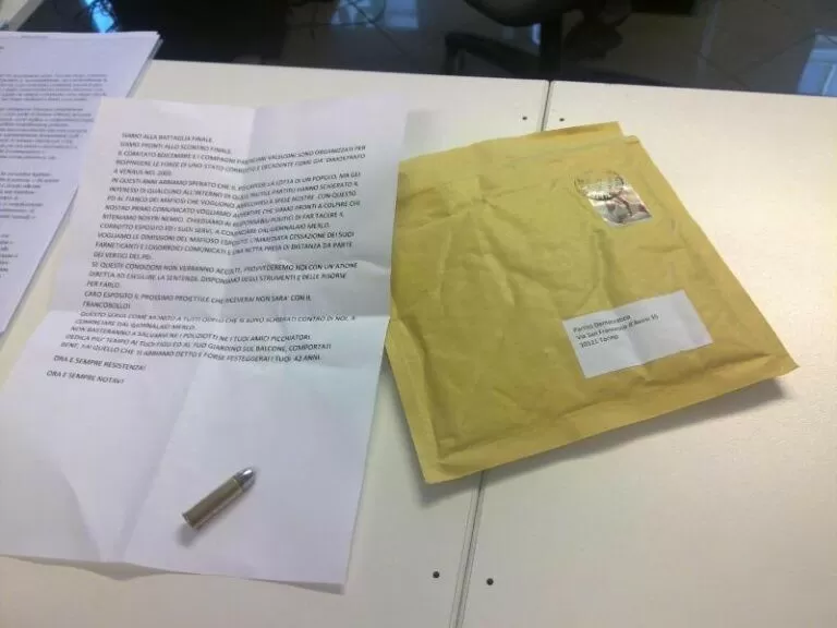 Lettera minacce