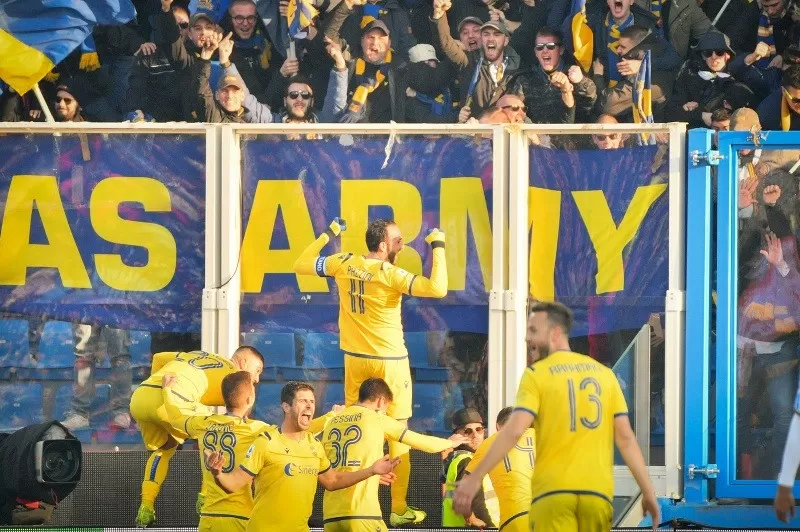 esultanza Pazzini Spal-Verona
