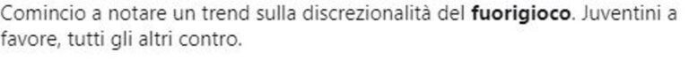 reazioni fuorigioco juve