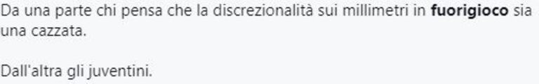 reazioni fuorigioco juve
