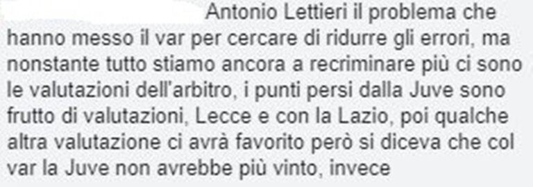 classifica senza errori arbitrali