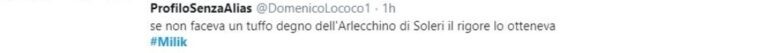 Napoli-Lecce rigore Milik