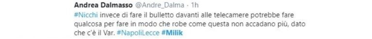 Napoli-Lecce rigore Milik