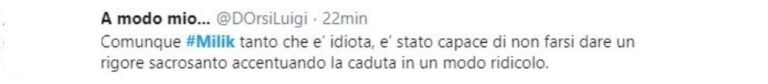 Napoli-Lecce rigore Milik
