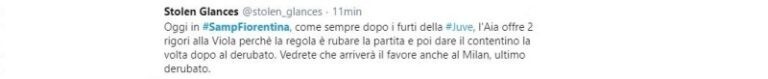 Sampdoria-Fiorentina polemiche