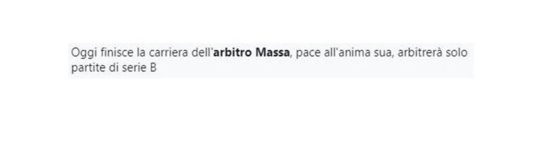 arbitro massa