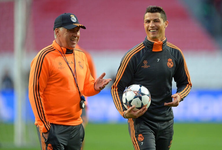 Ancelotti e Cristiano Ronaldo