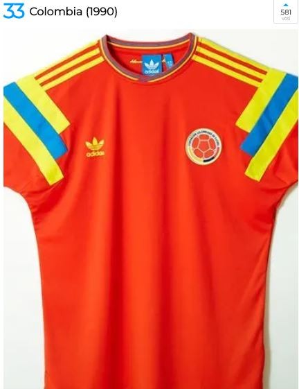 Maglia Colombia 1980