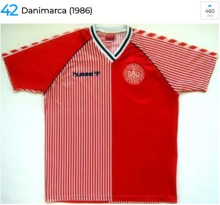 Maglia Danimarca 1986