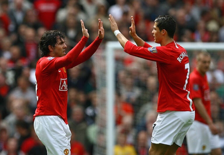 Tevez e Cristiano Ronaldo