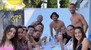 festa calciatori Siviglia