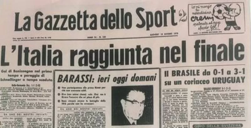 Italia-Germania Gazzetta dello Sport