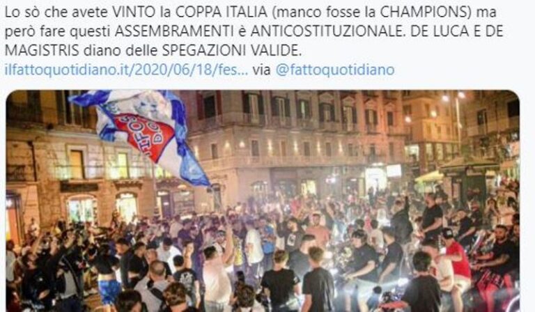festeggiamenti tifosi napoli