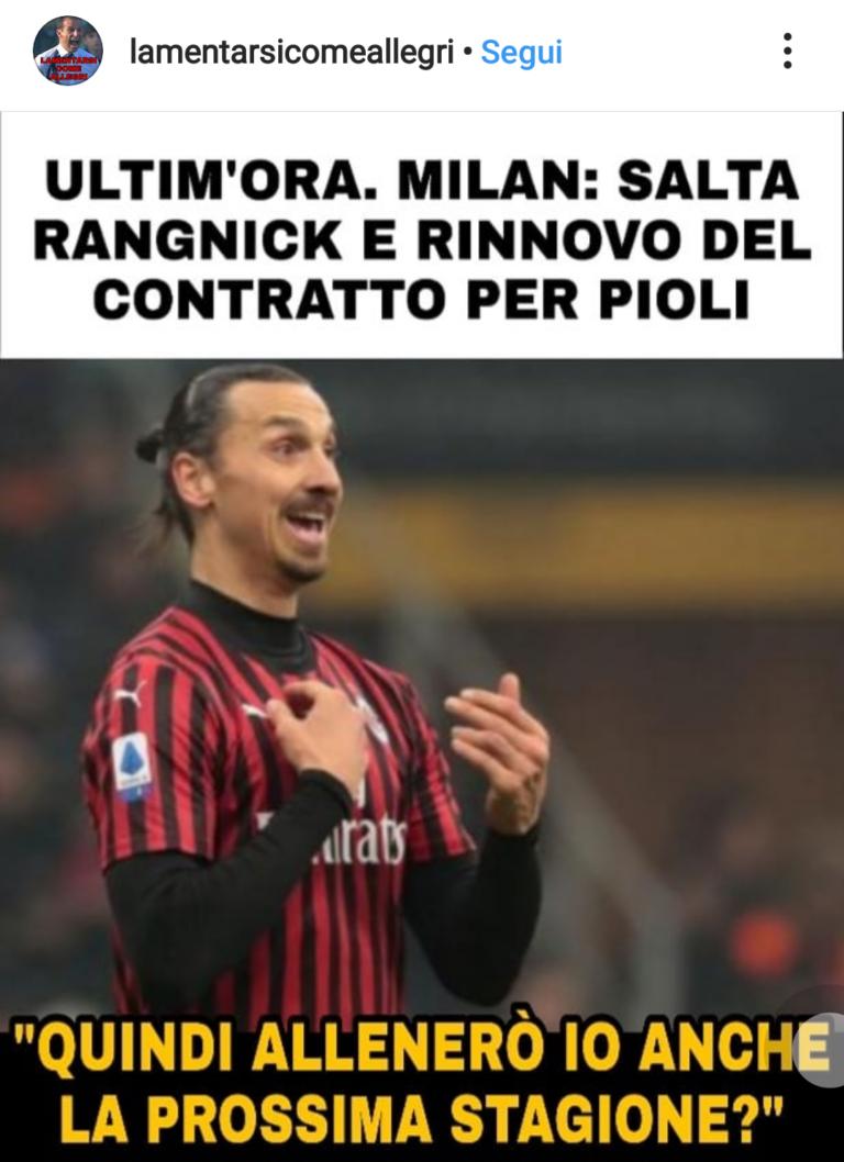 Meme Pioli Ibrahimovic Milan