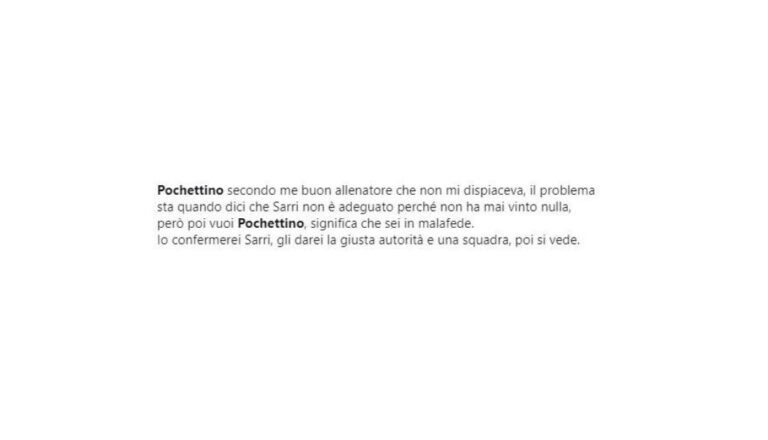 reazioni pochettino