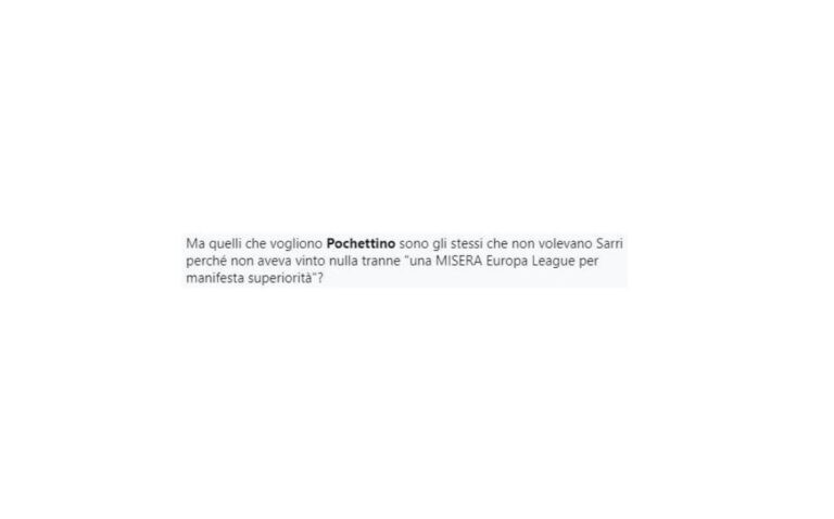 reazioni pochettino