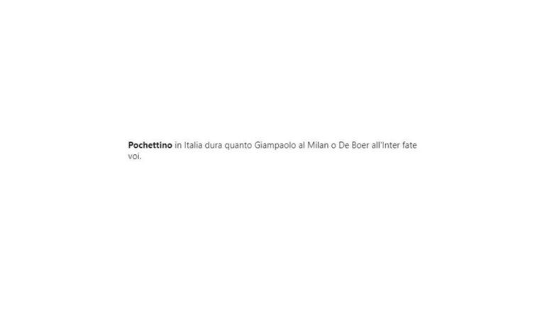 reazioni pochettino