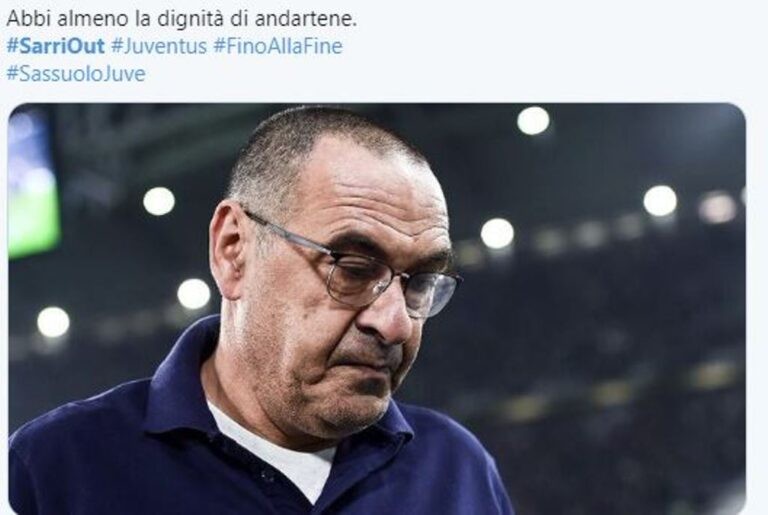 reazioni juve sarri