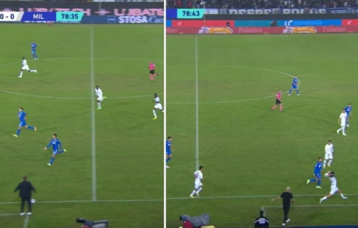 Empoli Milan, la rimessa sul gol di Rebic è irregolare ma il Var non può intervenire | VIDEO