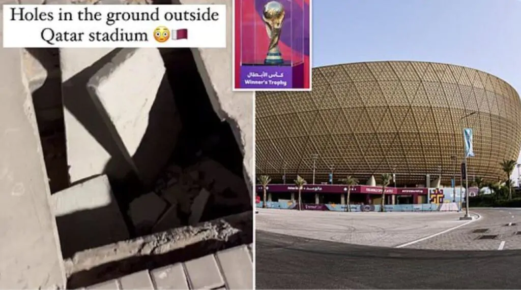 voragine stadio finale Mondiali Qatar