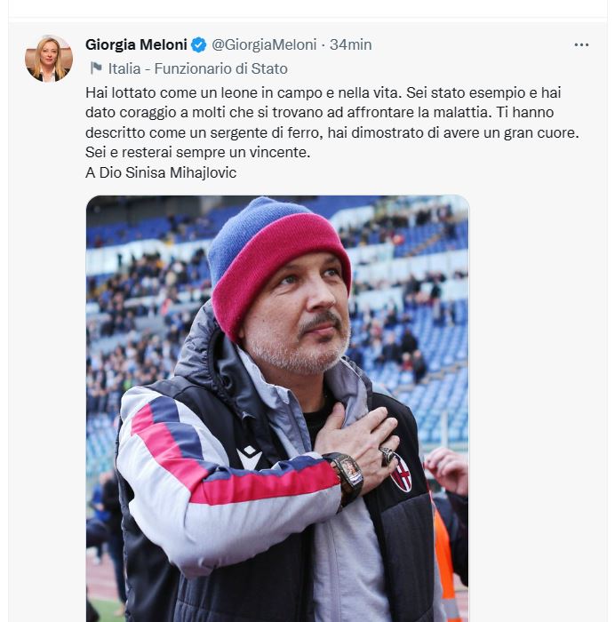 giorgia meloni mihajlovic