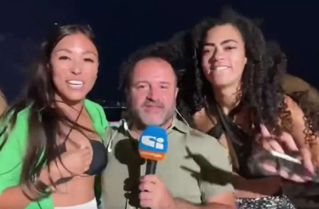 giornalista italiano palpato