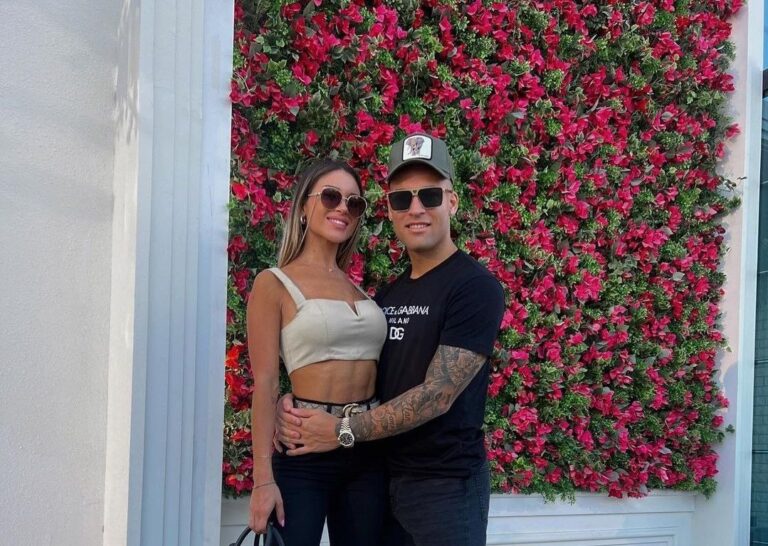 Lautaro Martinez e Agustina Gandolfo