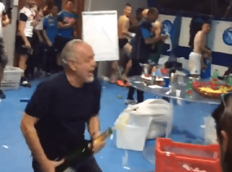 de laurentiis festeggia scudetto napoli