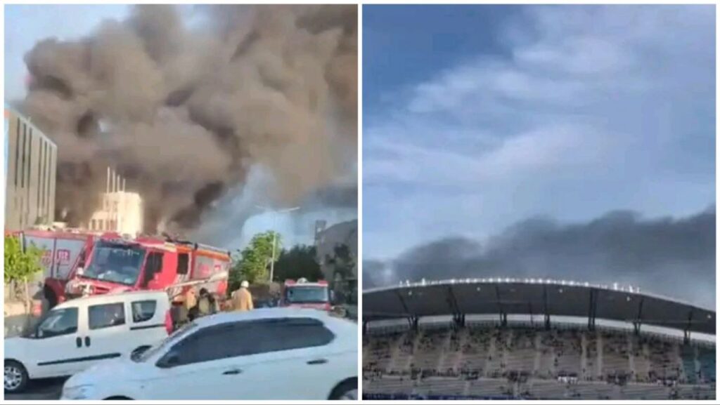 Incendio vicino stadio Ataturk di Istanbul