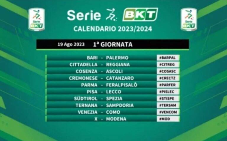 calendario serie b