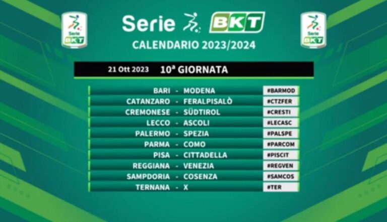 calendario serie b