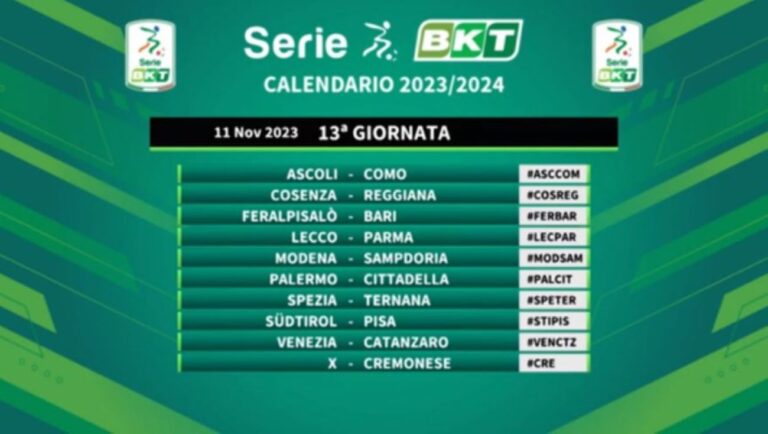 calendario serie b