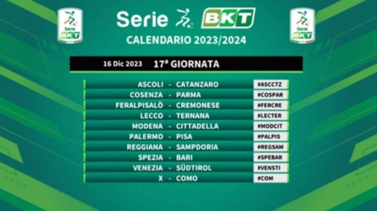 calendario serie b
