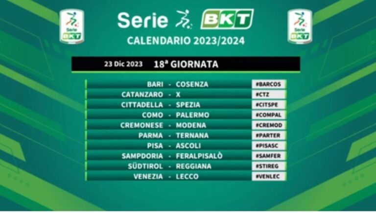 calendario serie b
