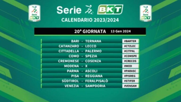 calendario serie b