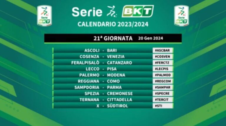 calendario serie b