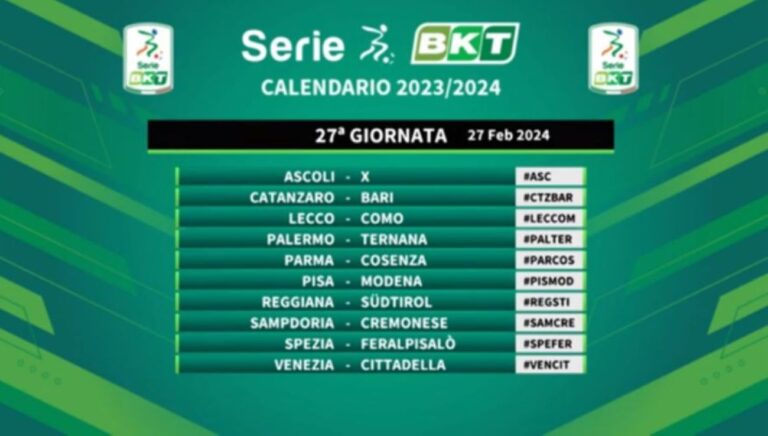 calendario serie b