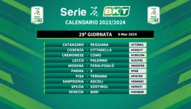 calendario serie b