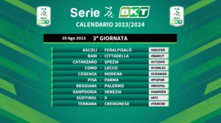 calendario serie b