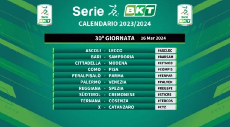 calendario serie b